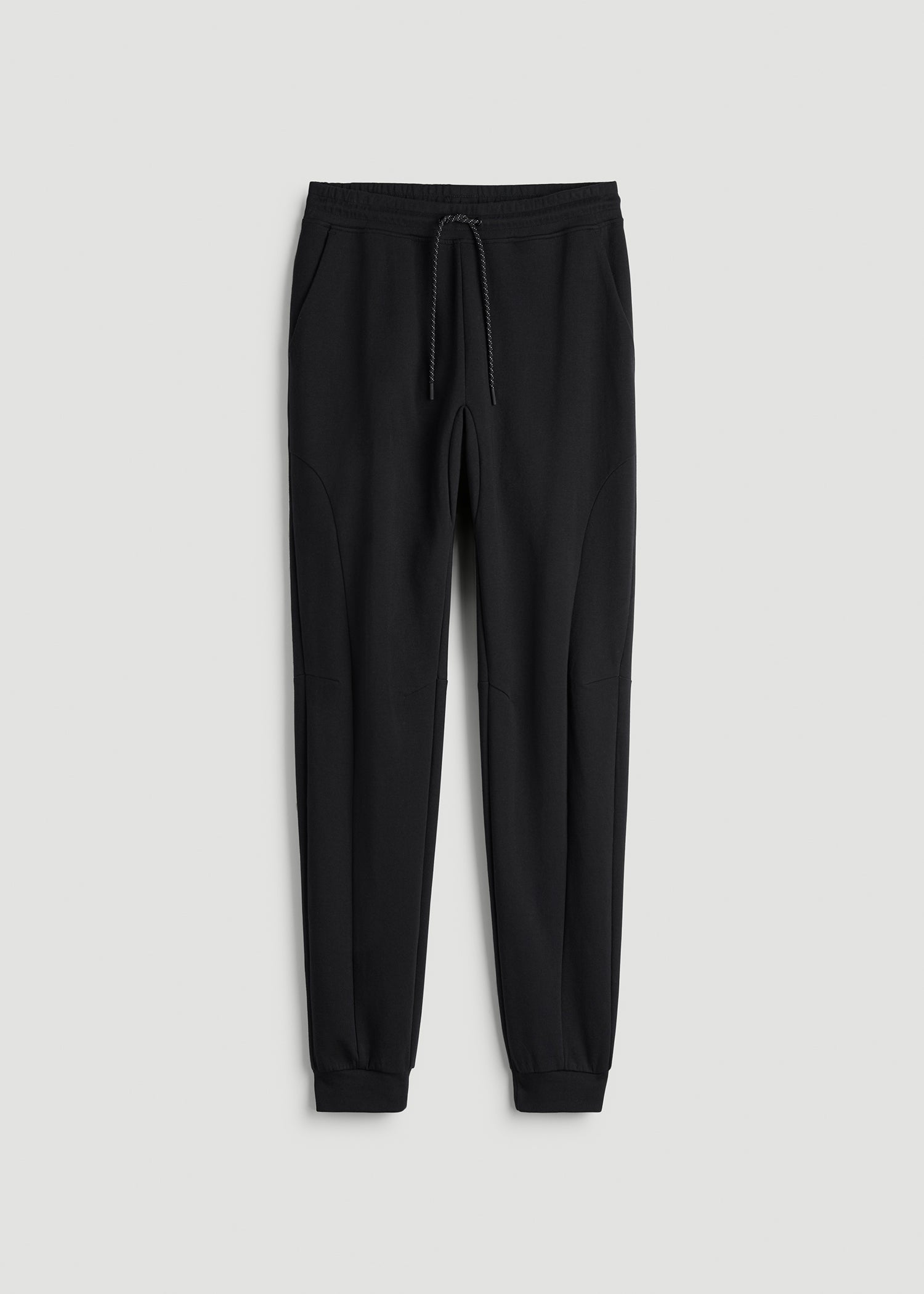 Tech Motion Fleece Joggers for Tall Men in Black