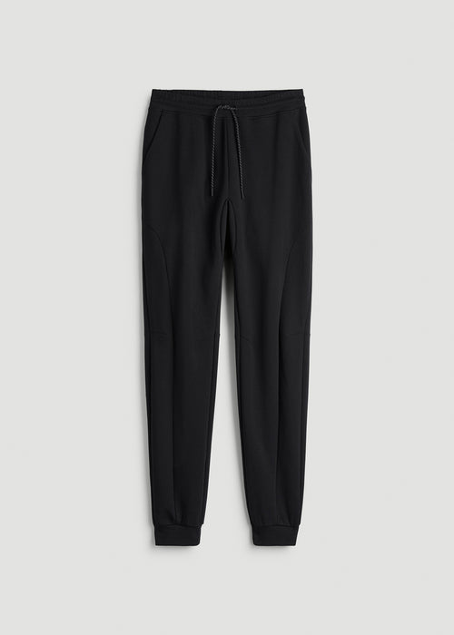 Tech Motion Fleece Joggers for Tall Men in Black