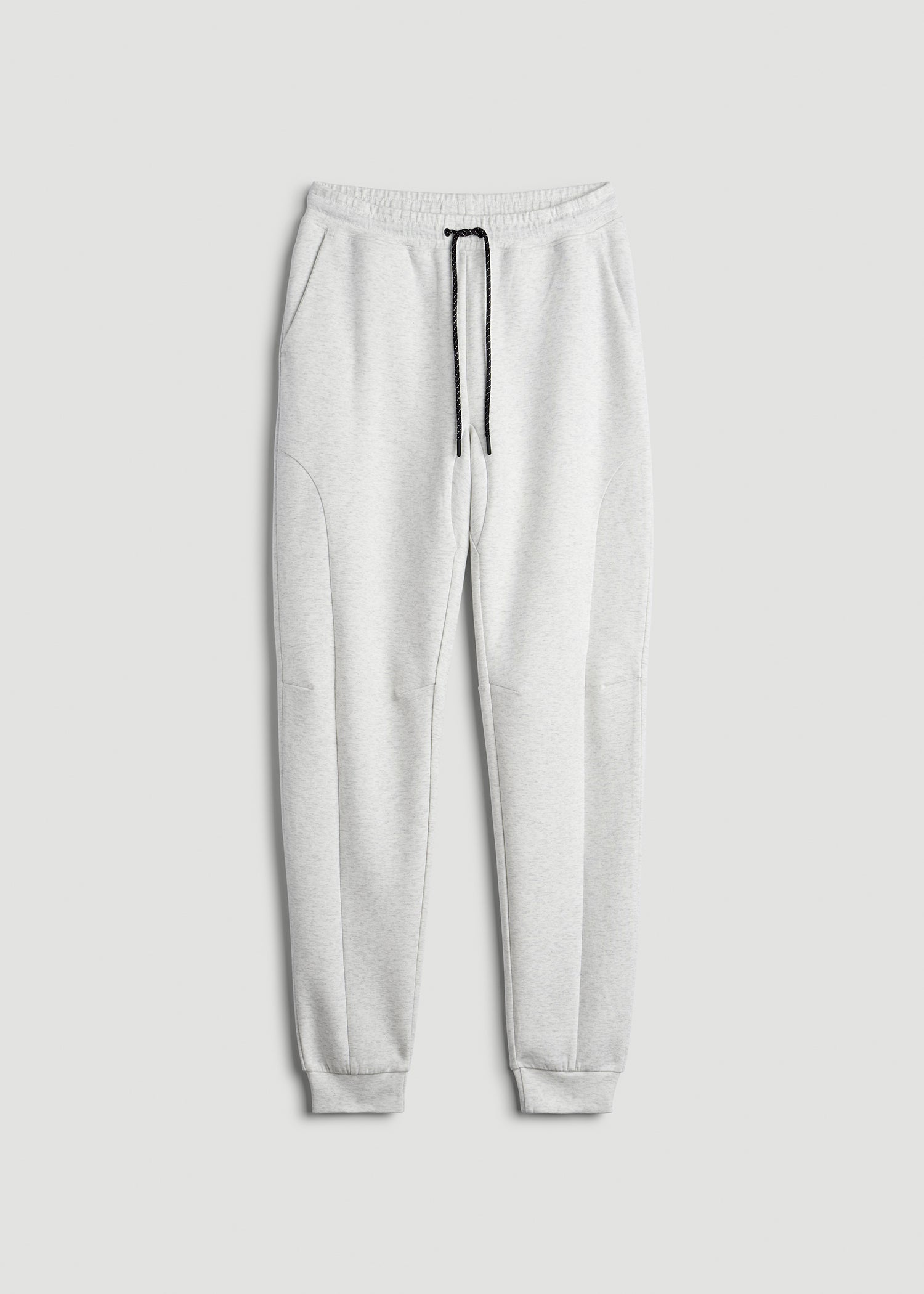 Tech Motion Fleece Joggers for Tall Men in Heather Frost