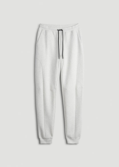 Tech Motion Fleece Joggers for Tall Men in Heather Frost