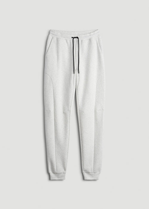 Tech Motion Fleece Joggers for Tall Men in Heather Frost