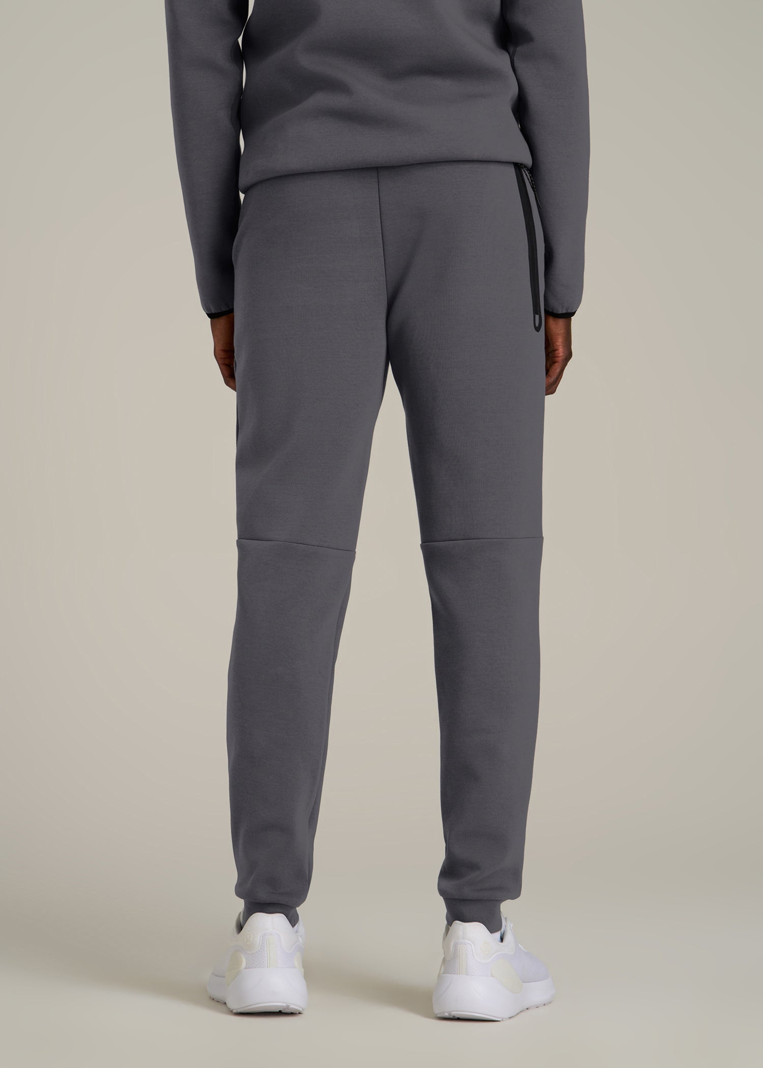 Tech Motion Fleece Joggers for Tall Men in Iron Grey