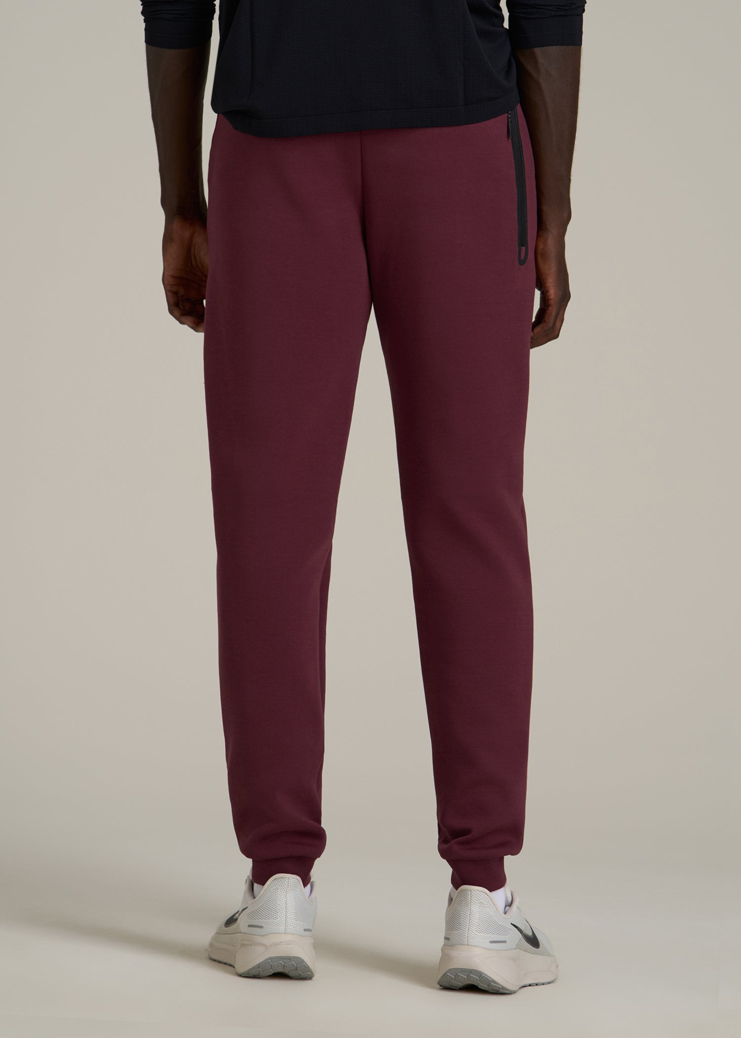 Tech Motion Fleece Joggers for Tall Men in Tawny Port