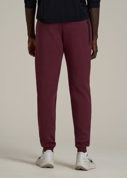 Tech Motion Fleece Joggers for Tall Men in Tawny Port