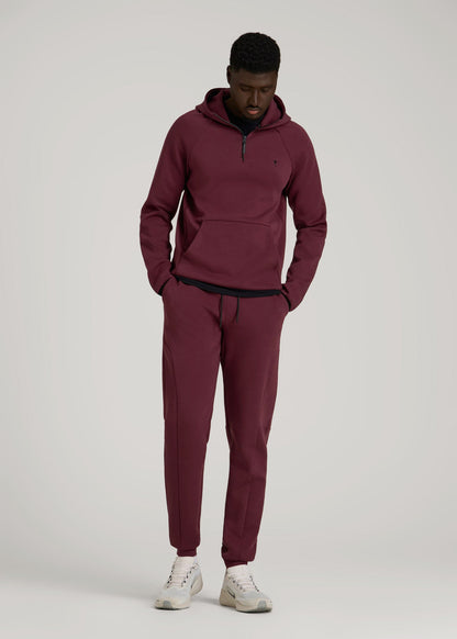 Tech Motion Fleece Joggers for Tall Men in Tawny Port