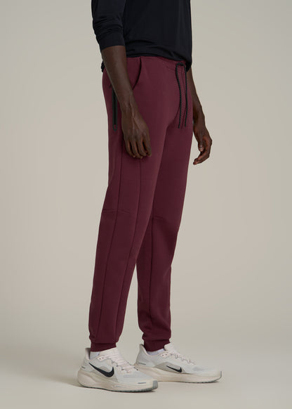 Tech Motion Fleece Joggers for Tall Men in Tawny Port