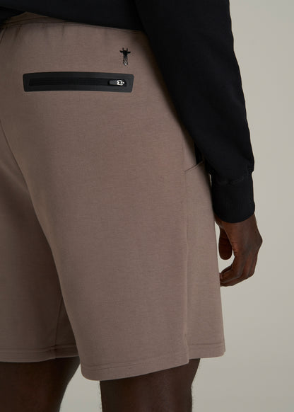Tech Motion Fleece Shorts for Tall Men in Portobello