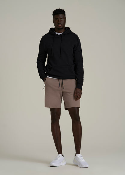 Tech Motion Fleece Shorts for Tall Men in Portobello