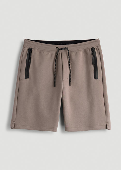 Tech Motion Fleece Shorts for Tall Men in Portobello