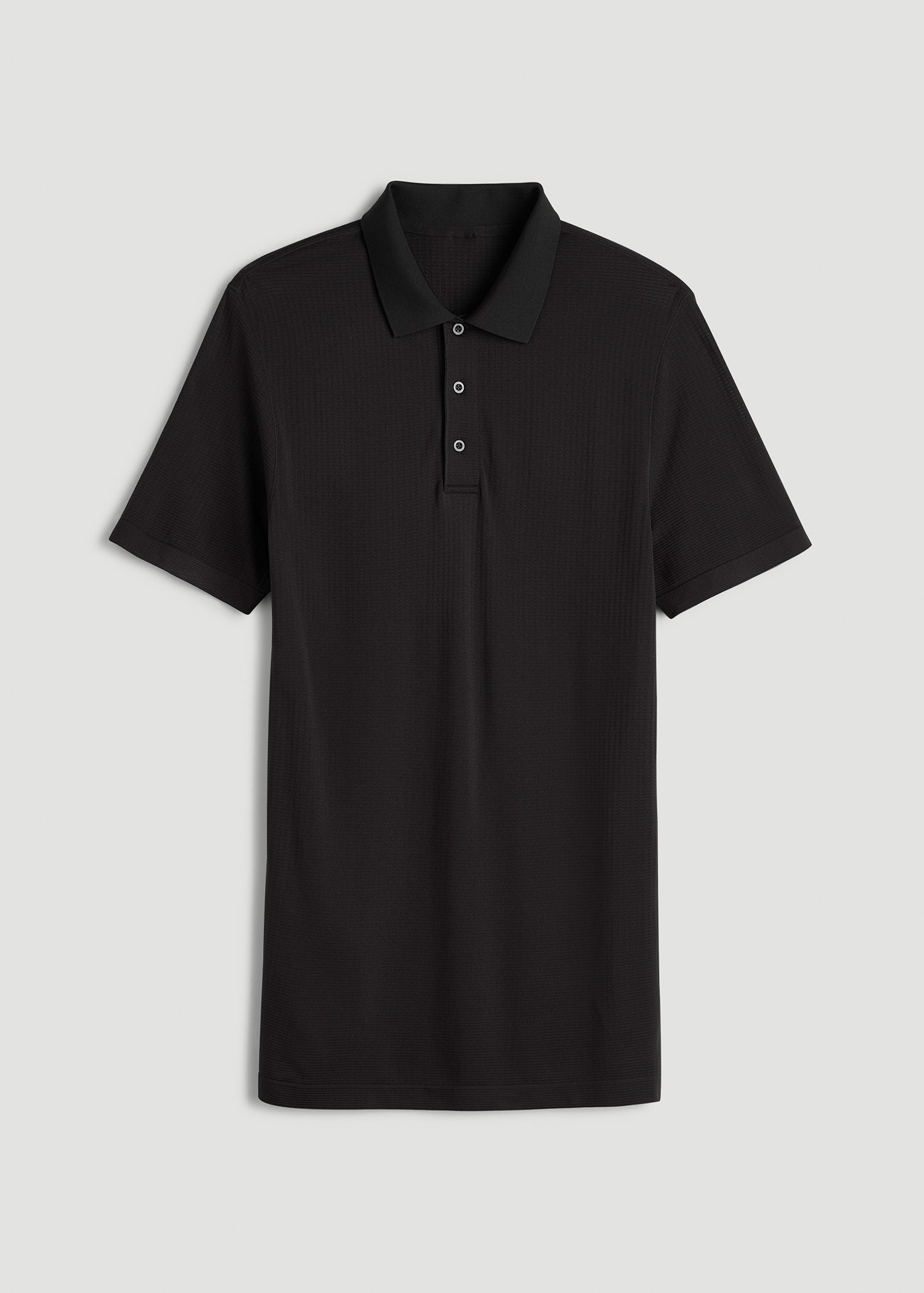Performance Vented Golf Polo for Tall Men in Black