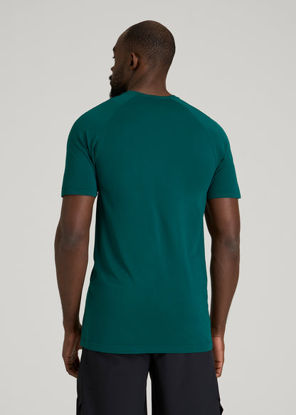 Vented Training Top for Tall Men in Deep Teal