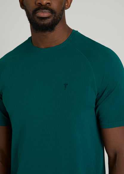 Vented Training Top for Tall Men in Deep Teal