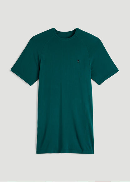Vented Training Top for Tall Men in Deep Teal