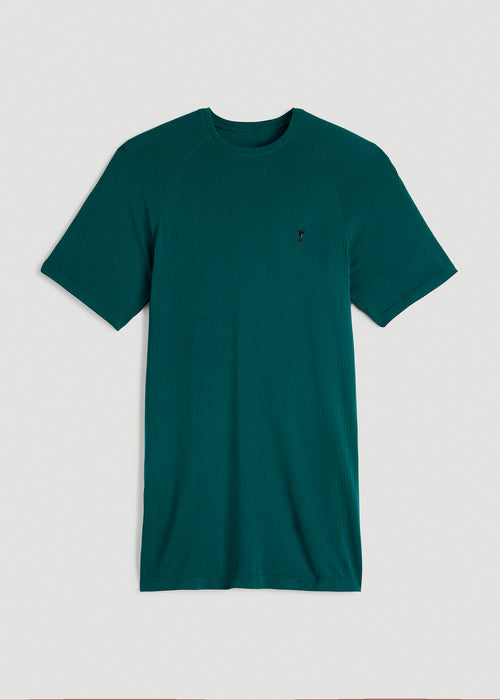 Vented Training Top for Tall Men in Deep Teal