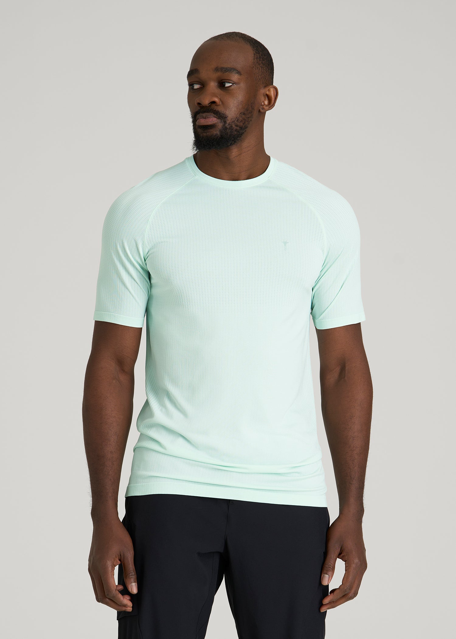 Vented Training Top for Tall Men in Opal Blue