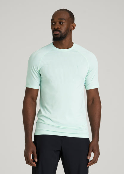 Vented Training Top for Tall Men in Opal Blue