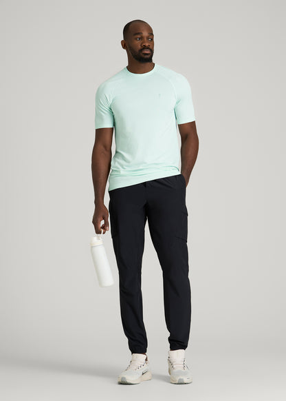 Vented Training Top for Tall Men in Opal Blue