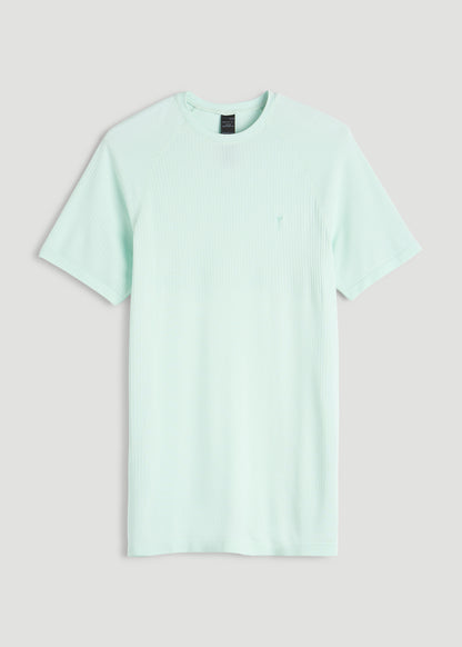 Vented Training Top for Tall Men in Opal Blue