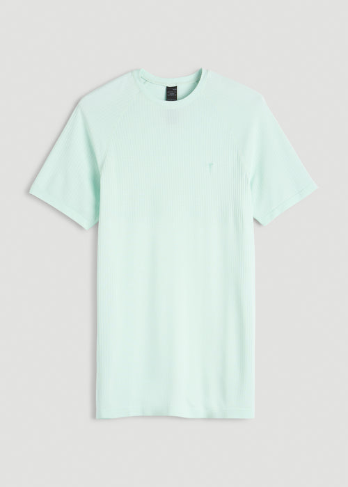 Vented Training Top for Tall Men in Opal Blue