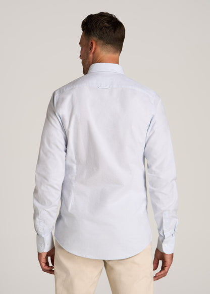 Washed Oxford Shirt for Tall Men in Light Blue