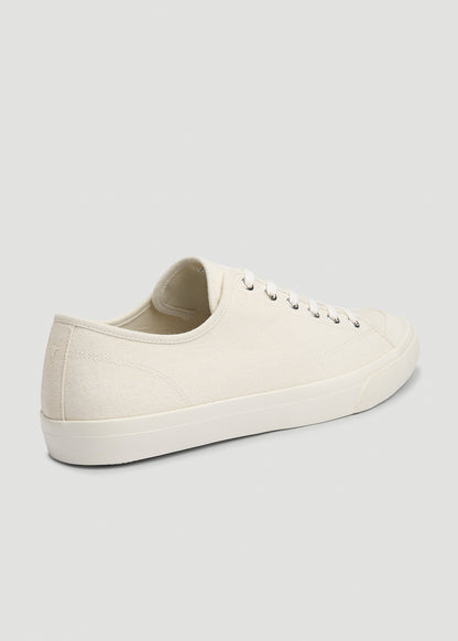 Vulcanized Sneaker for Tall Men in Ecru