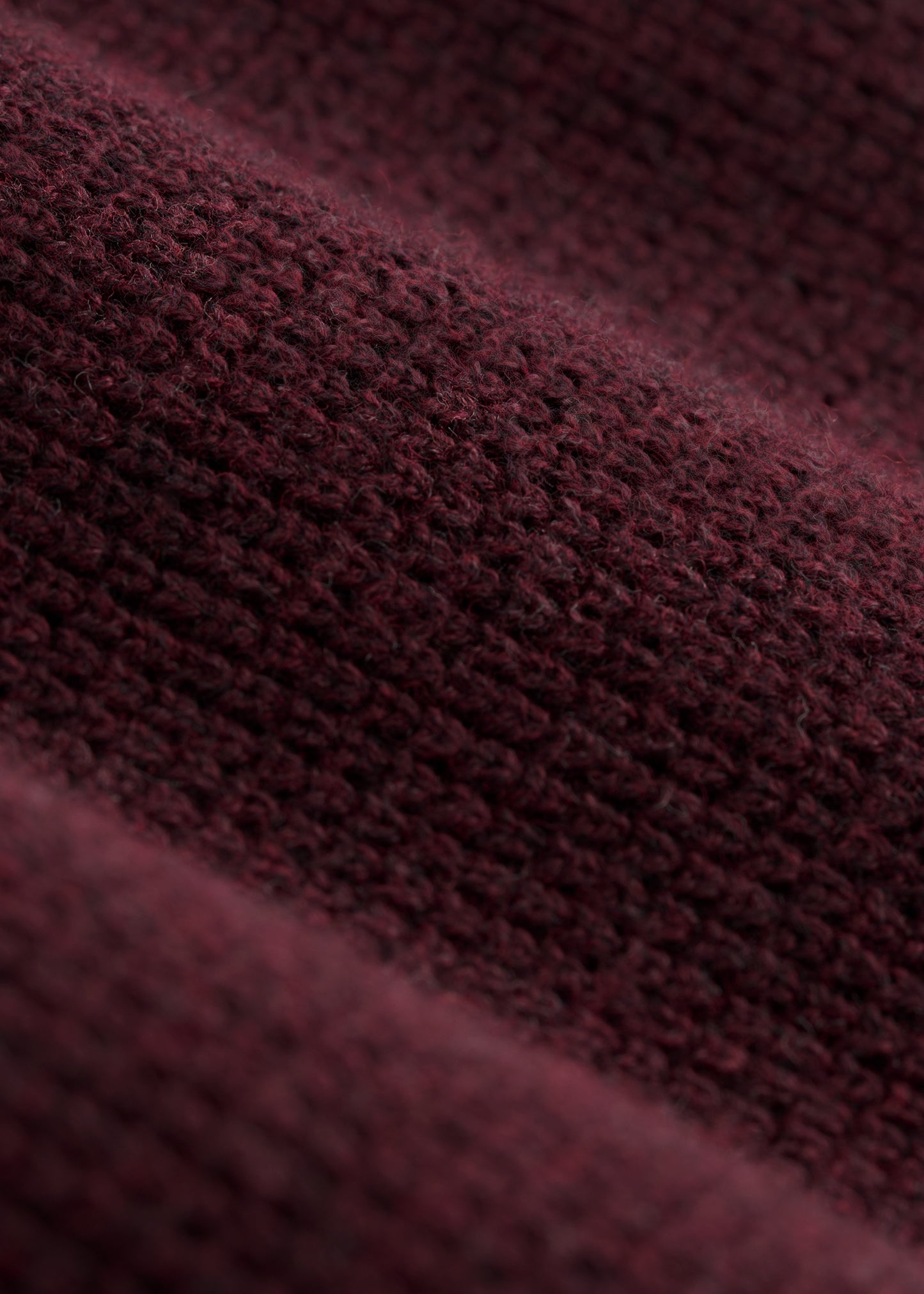 Waffle Knit Henley Sweater for Tall Men in Burgundy Mix