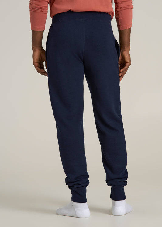 Waffle-Knit Lounge Jogger for Tall Men in Patriot Blue