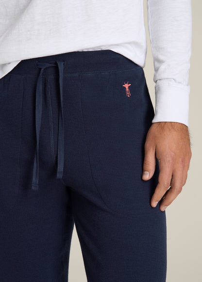 Waffle-Knit Lounge Jogger for Tall Men in Patriot Blue