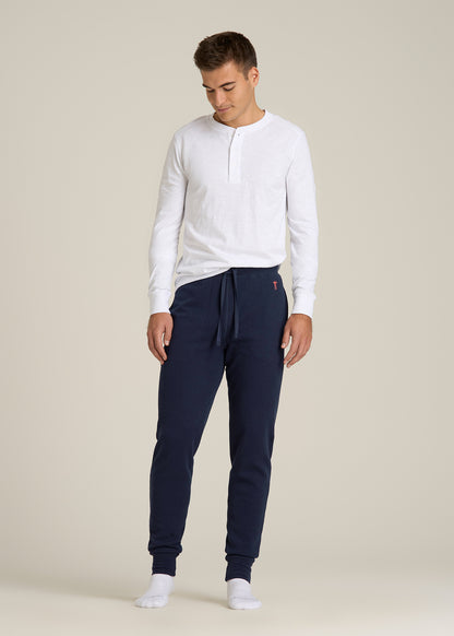 Waffle-Knit Lounge Jogger for Tall Men in Patriot Blue