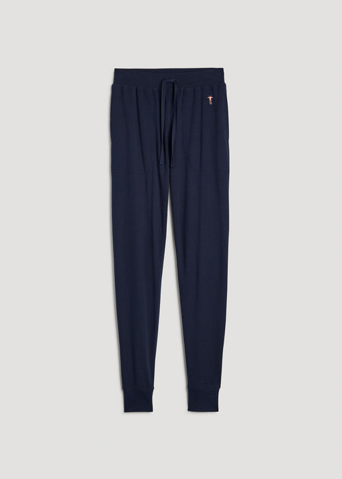 Waffle-Knit Lounge Jogger for Tall Men in Patriot Blue