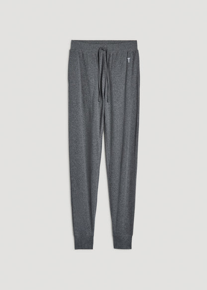 Waffle-Knit Lounge Jogger for Tall Men in Stone Grey Mix