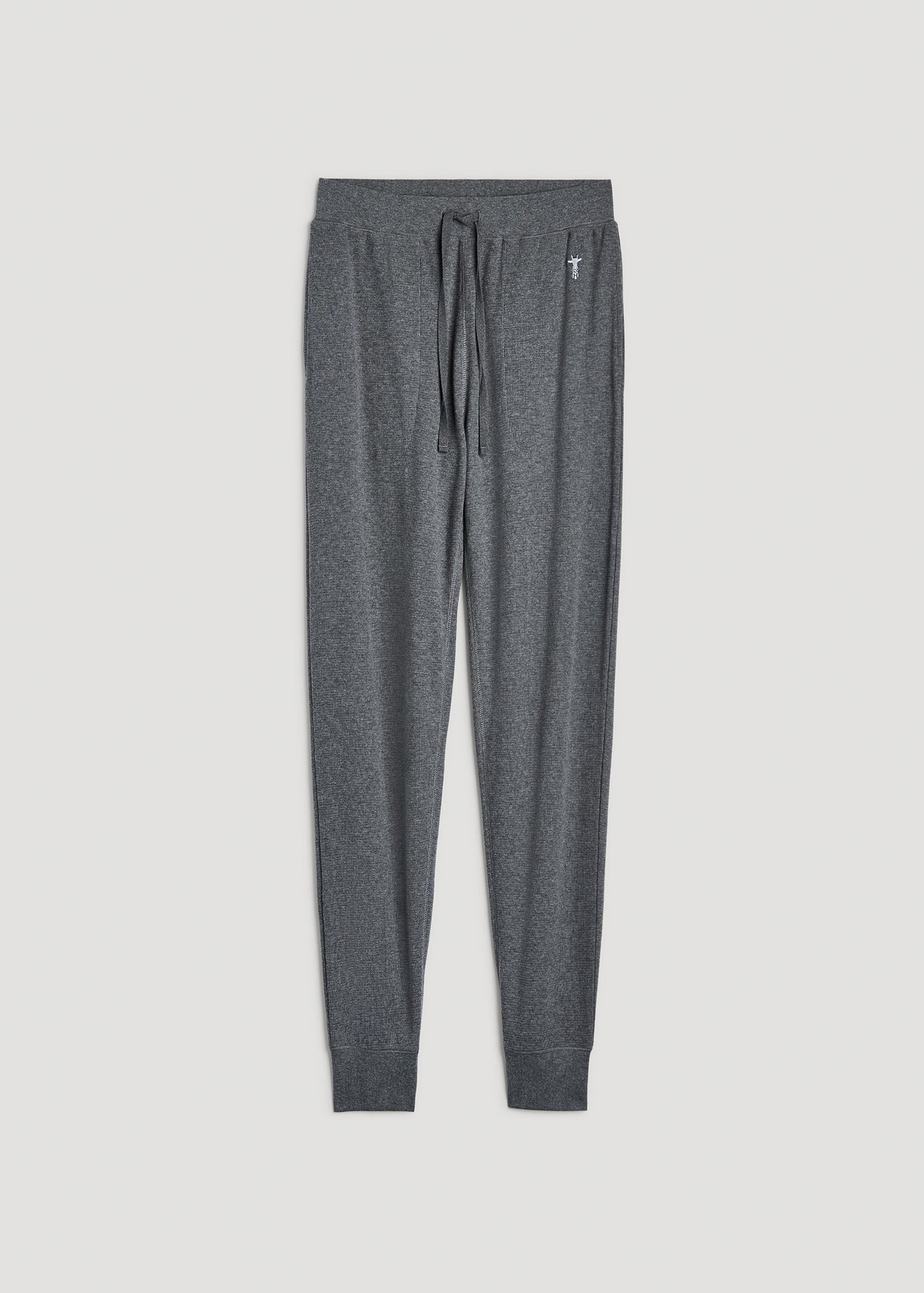 Waffle-Knit Lounge Jogger for Tall Men in Stone Grey Mix