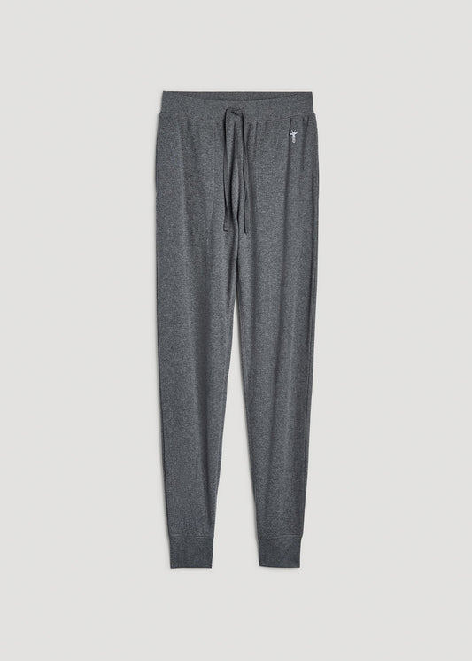 Waffle-Knit Lounge Jogger for Tall Men in Stone Grey Mix