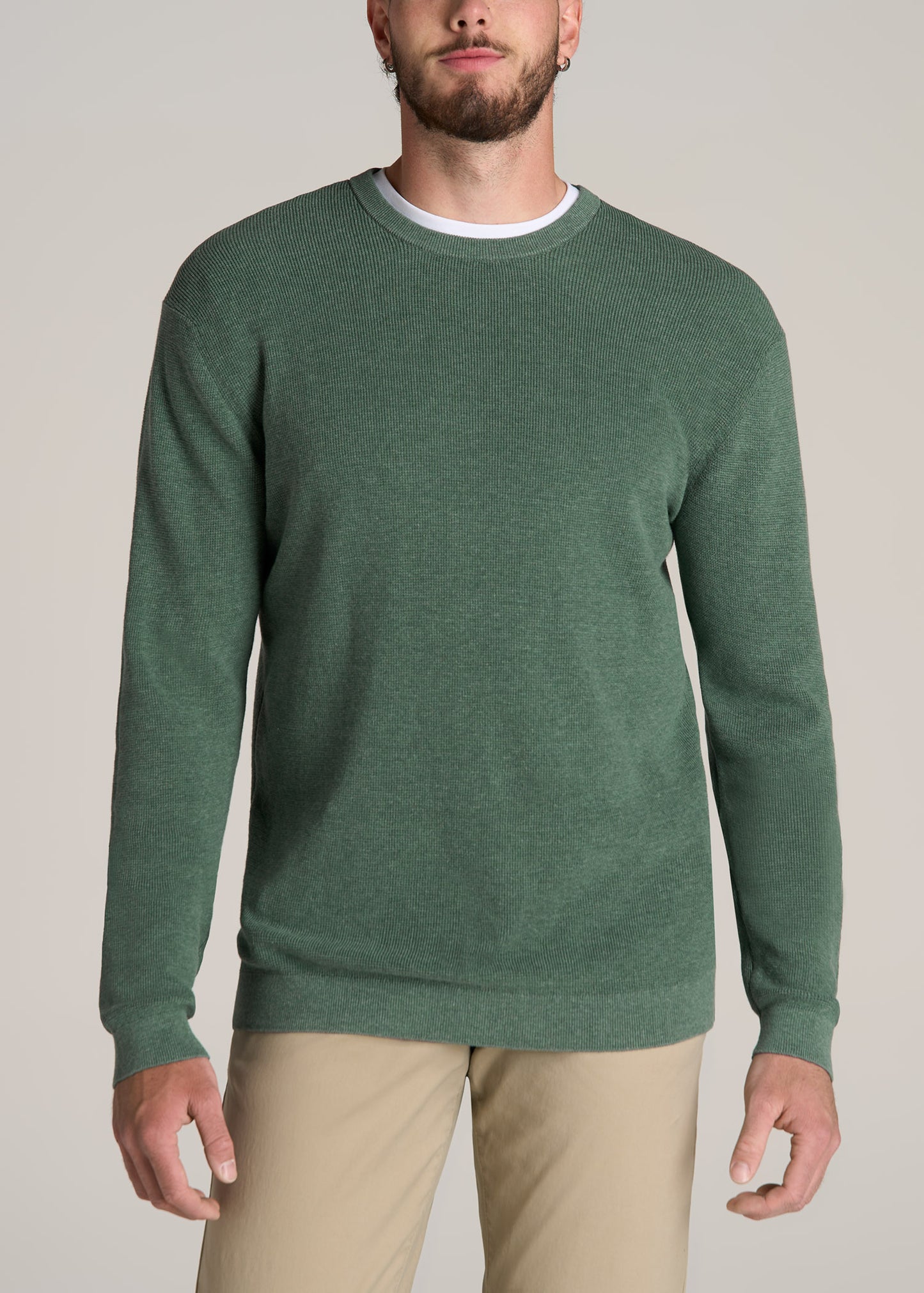 American-Tall-Men-Waffle-Knit-Sweater-Dusty-Spruce-front