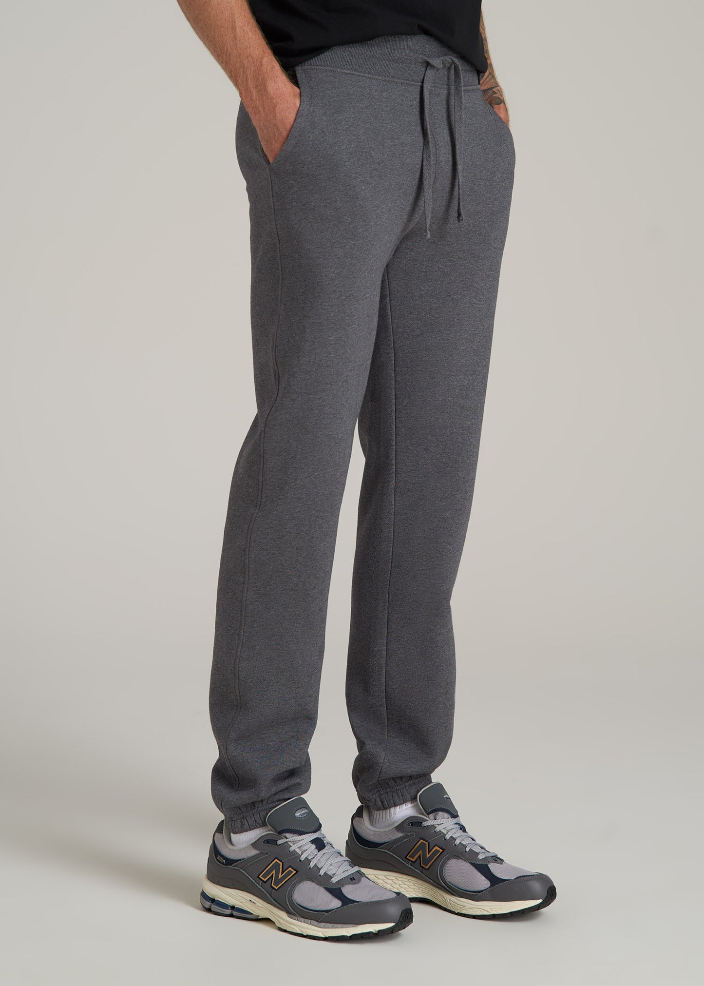 Wearever 2.0 Fleece Sweatpants for Tall Men in Charcoal Mix