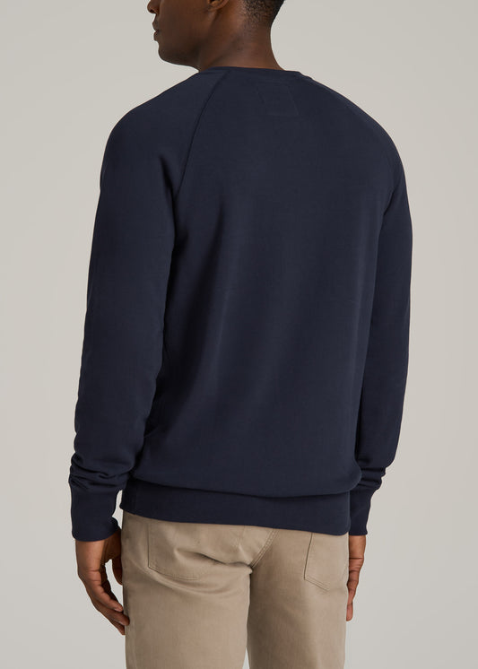 Wearever 2.0 French Terry Crewneck Sweatshirt for Tall Men in Evening Blue