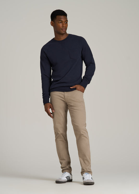 Wearever 2.0 French Terry Crewneck Sweatshirt for Tall Men in Evening Blue