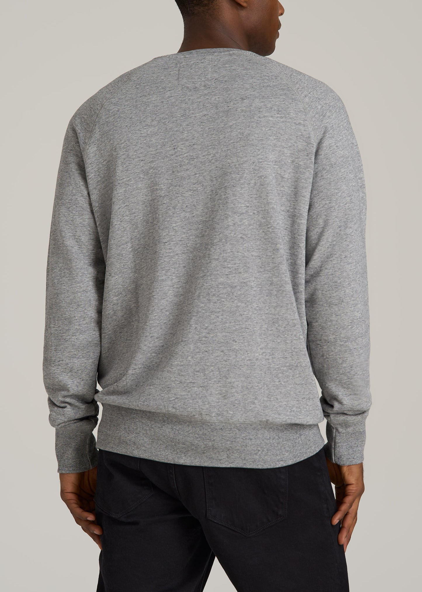 Wearever 2.0 French Terry Crewneck Sweatshirt for Tall Men in Heathered Grey