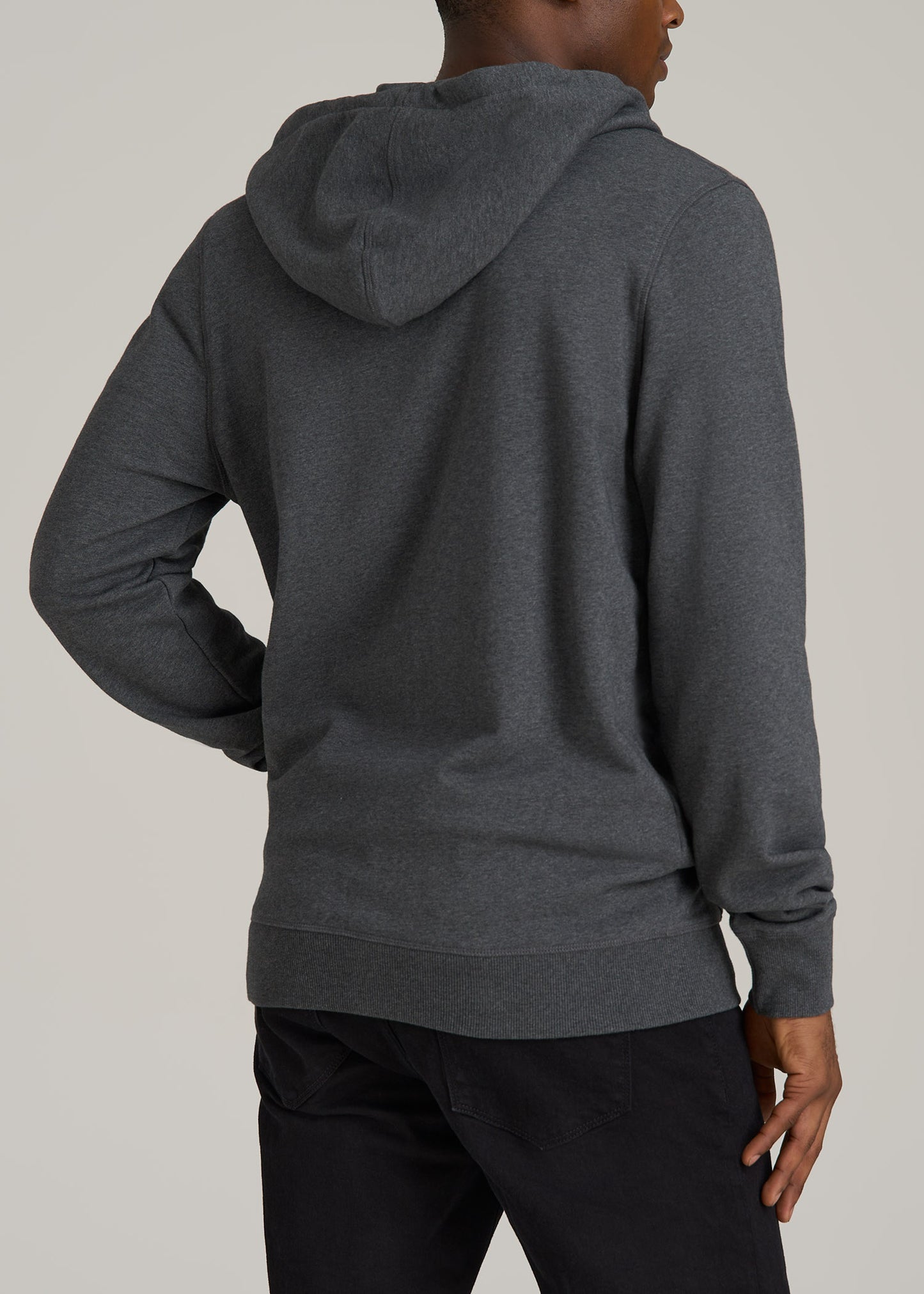 Wearever 2.0 French Terry Full-Zip Hoodie for Tall Men in Charcoal Mix