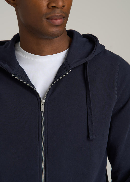 Wearever 2.0 French Terry Full-Zip Hoodie for Tall Men in Evening Blue