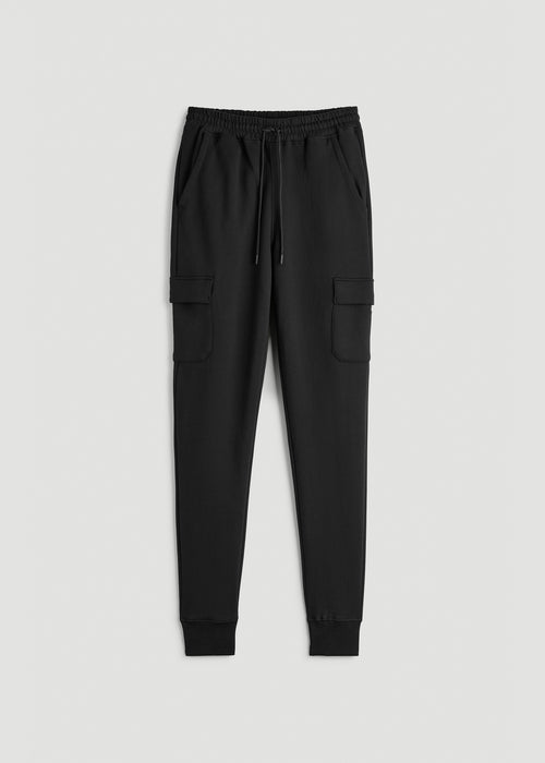 Wearever Fleece Cargo Jogger For Tall Men in Black