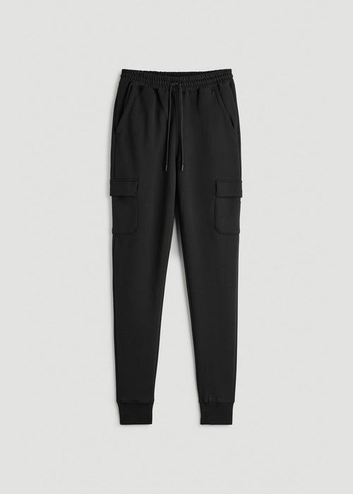 Wearever Fleece Cargo Jogger For Tall Men in Black