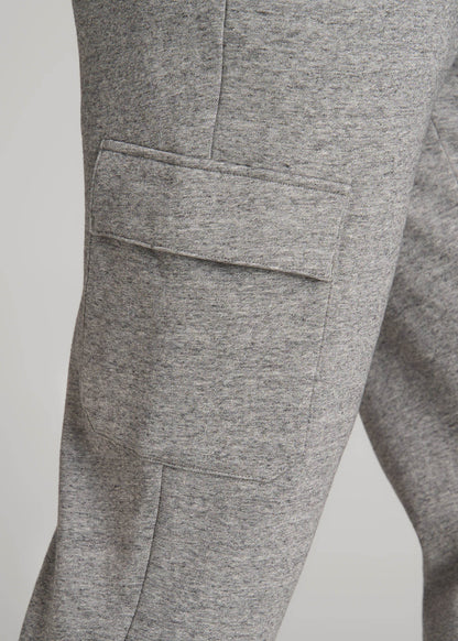 Wearever Fleece Cargo Jogger For Tall Men in Heather Grey