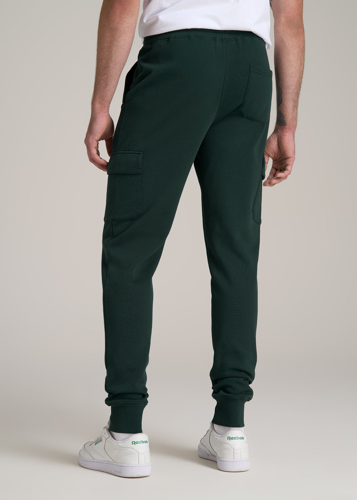 Wearever Fleece Cargo Jogger For Tall Men in Rain Forest