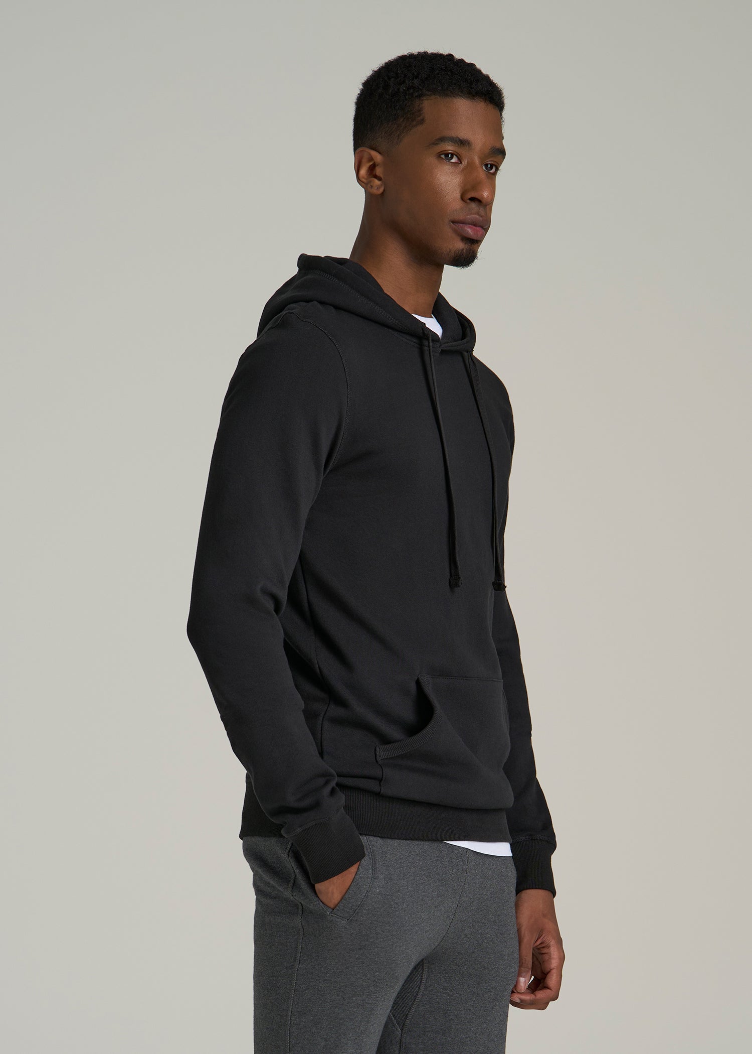Wearever 2.0 Fleece Hoodie for Tall Men in Black
