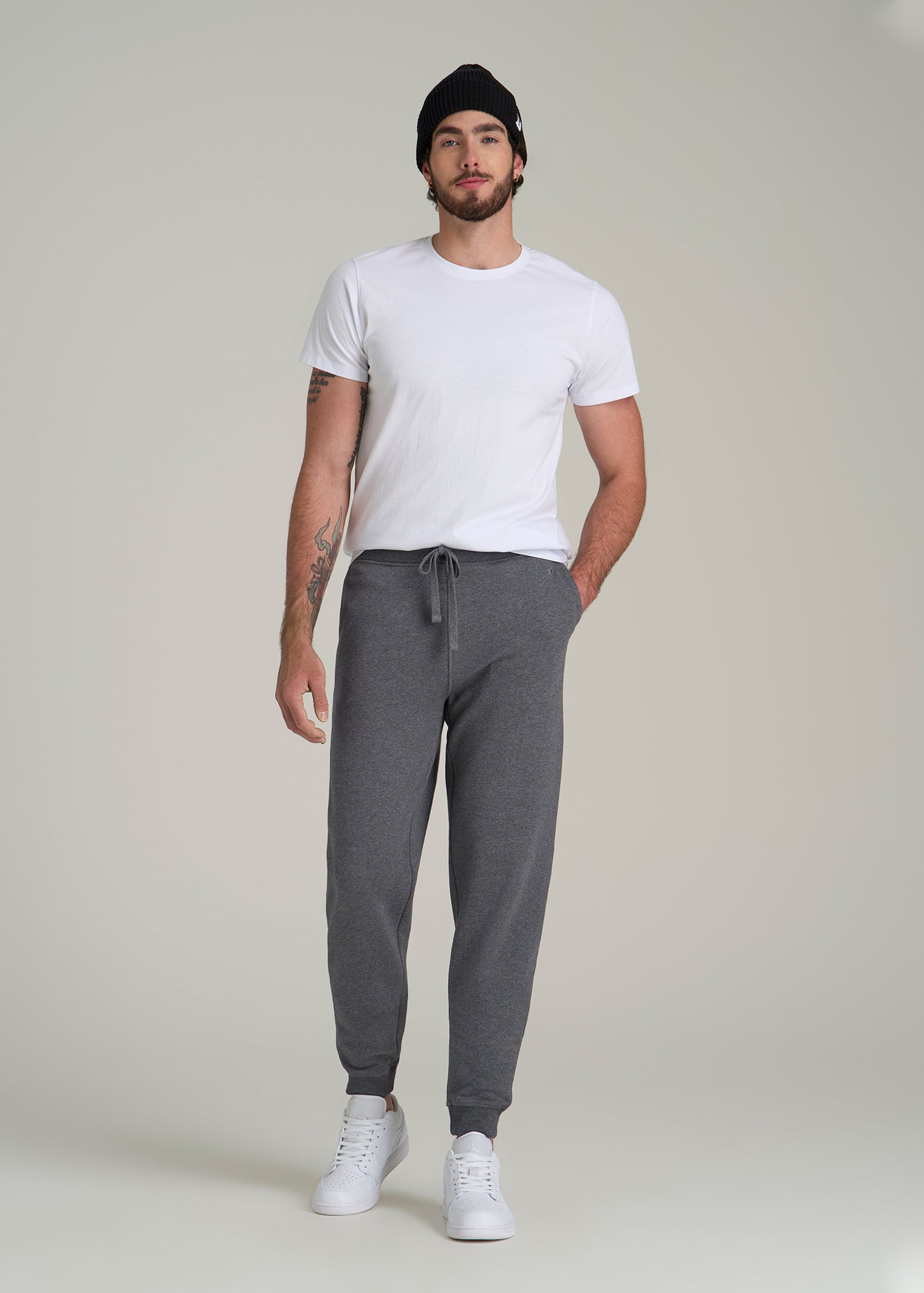 Wearever 2.0 Fleece Joggers for Tall Men in Charcoal Mix