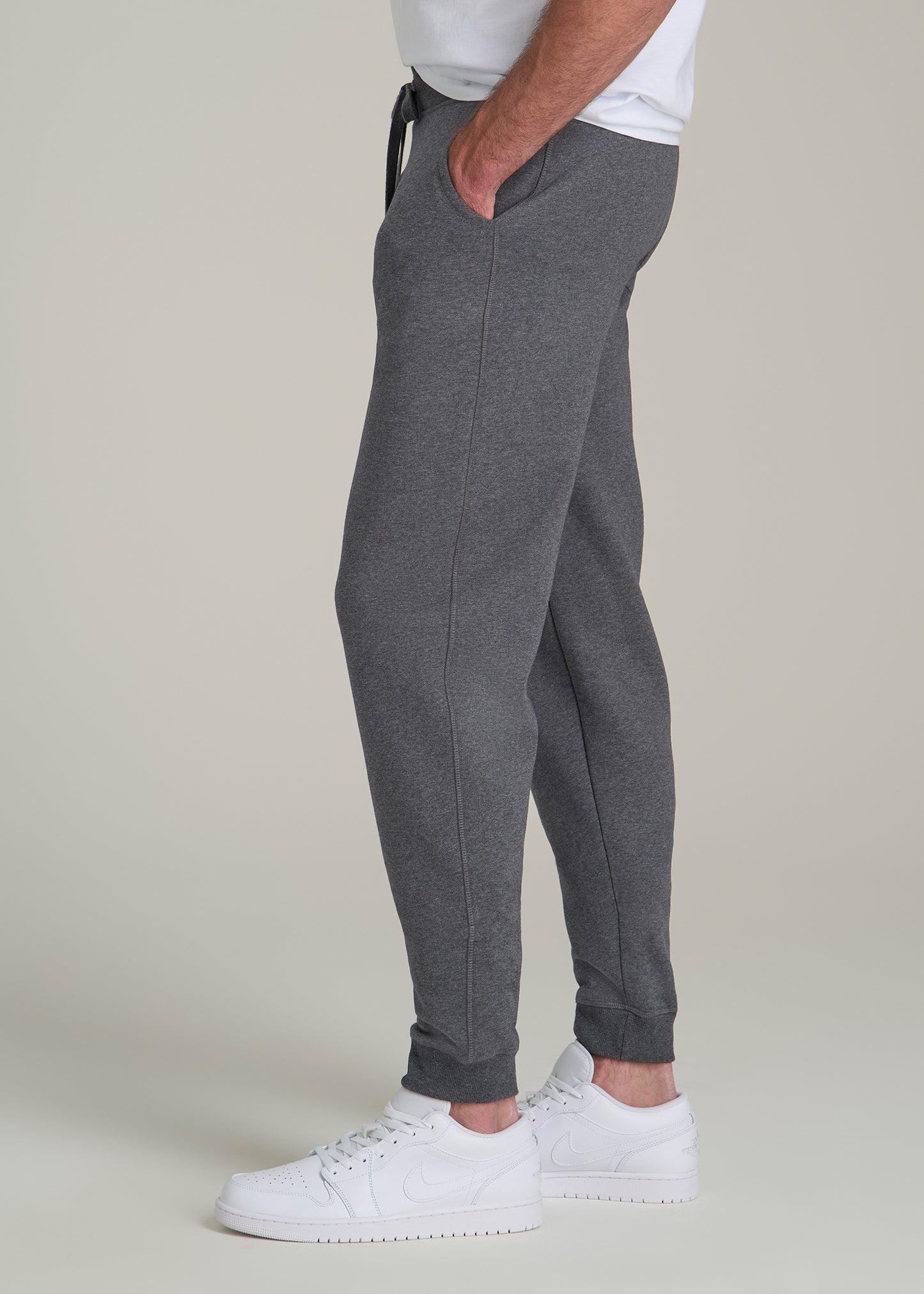 Wearever 2.0 Fleece Joggers for Tall Men in Charcoal Mix