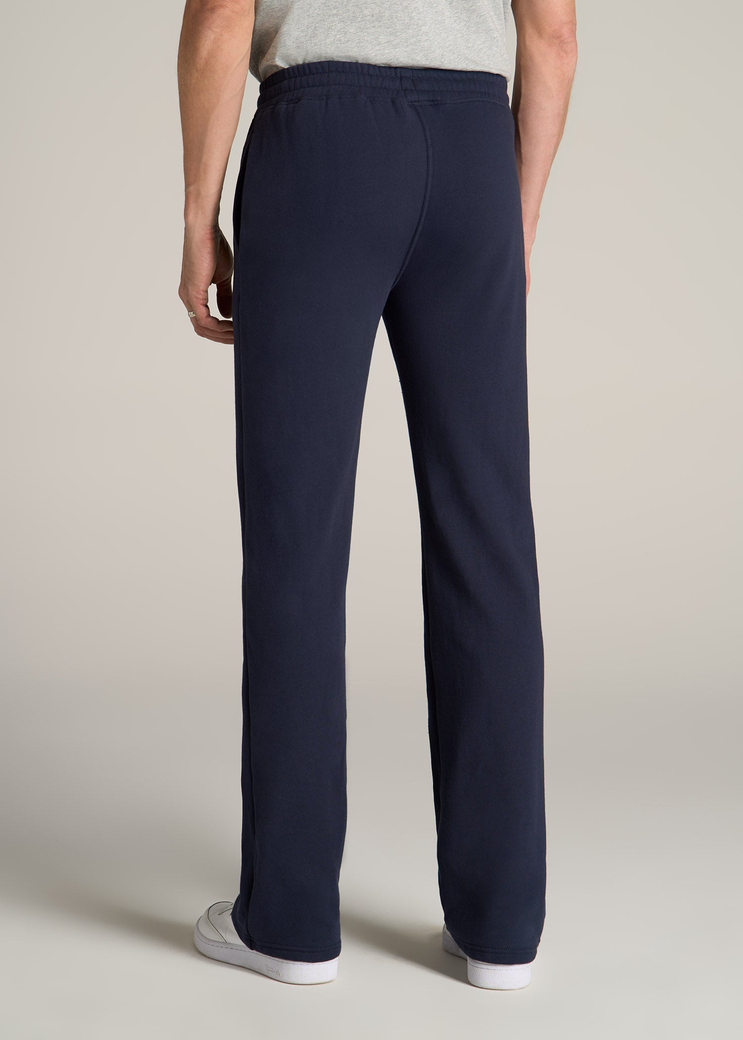 Wearever Fleece Open-Bottom Sweatpants for Tall Men in Navy