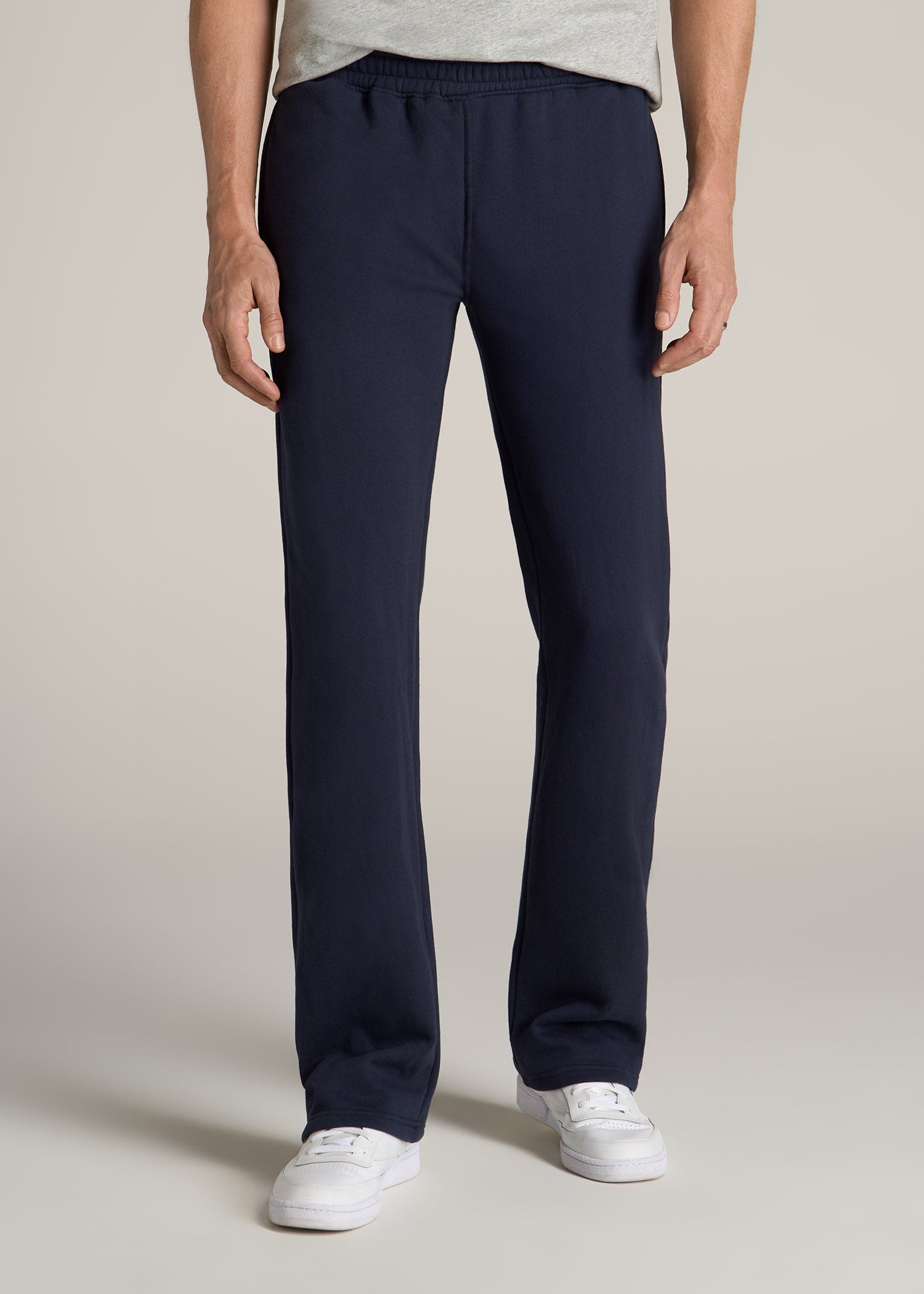 American-Tall-Men-Wearever-Fleece-Open-Bottom-Sweatpants-Navy-front
