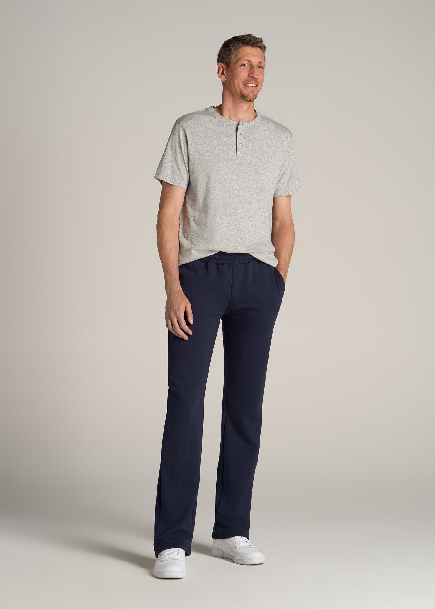 Wearever French Terry Sweatpants for Tall Men in Navy